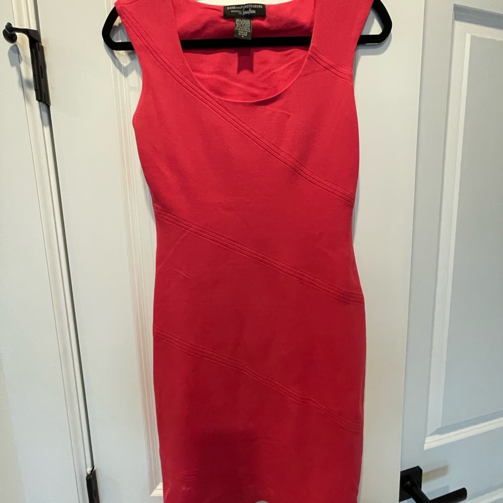 Diane Von Frostenburg Red Sleeveless Dress